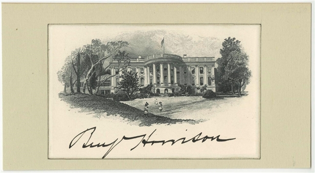 President Benjamin Harrison Autographed Cut (University Archives LOA)
